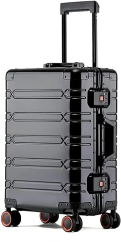 ASHSDI Koffer Reisekoffer Trolley Silent Light Handgepäck Trolley-Koffer Aus Vollaluminium-Magnesiumlegierung Mit Rollen Boardcase Handgepäck (Color : G, Size : 20)