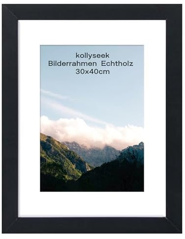 kollyseek Bilderrahmen 30x40cm Schwarz Fotorahmen mit Acrylglas Picture frame Posterrahmen (30x40cm,Schwarz)