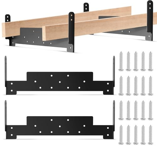 Hicarer 2 Pack Portable Chainsaw Mill Guide Rail Lumber Metal Brackets Chainsaw Mill Kit Logging Tools for Saw Mill, for 6-36 Inch Diameter Logs and 2 x 4 Lumber, Lumber Not Included