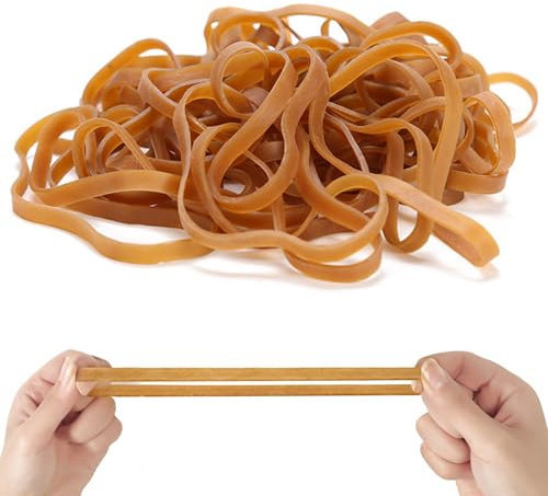 Gomas Elasticas Ancho 150mm*6mm,50 Piezas Gomas Elasticas Papeleria,Goma Elastica,Bandas de goma,Resistente al Desgarro,Duradero,Reutilizable,para Hogar,Oficina,Escuela,Diámetro 102 mm