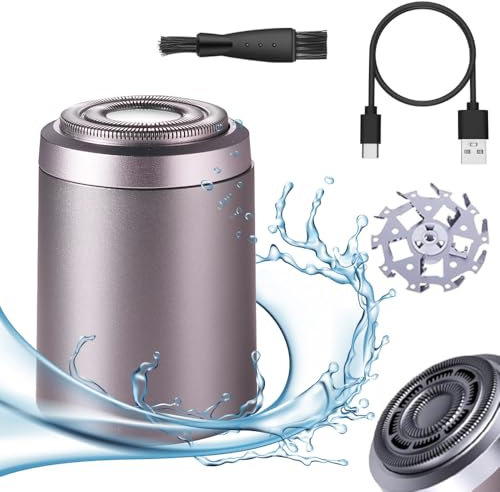 Rasoir Electriques Hommes, Electric Shaver Mini rasoir électrique portable, Étanche Rasoir Homme Rasoir électrique Wet Dry, Pour la maison, voyage, Bureau (La couleur violette)