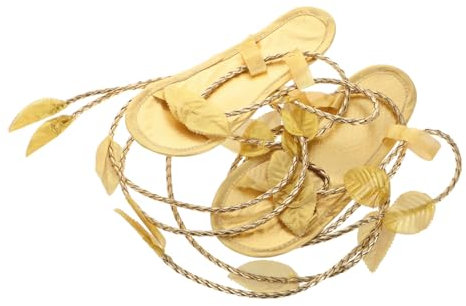 ifundom Elegante Sandalen in Gold für Das Griechische Göttinnenkostüm Göttinnenschuhe für Die Damenparty