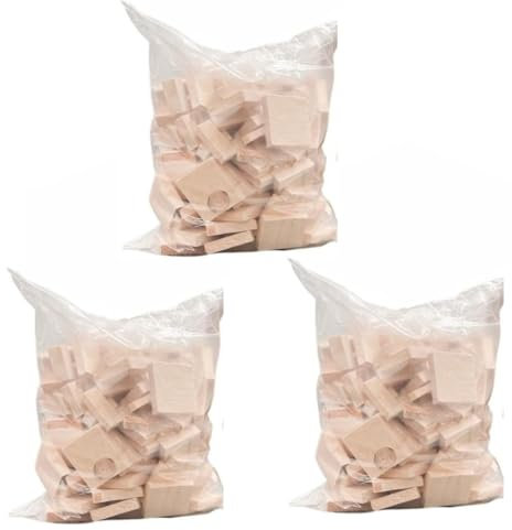 STOREX Ready to Burn Wooden Kindling Approx 15KG (3 X 5kg Bags) Sustainable Wooden Half Cuts Pieces Fire Starters For Open Fires Camping Stoves Pizza Ovens Stove & Camping Wood Fuel Fire Wood