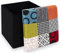 PZL CONCEPT Pouf de Rangement Salon avec Couvercle – Coffre Pliable Carré 38x38x38 cm – Tabouret Repose Pieds et Jambes pour Fauteuil ou Canapé – Cube Ottoman Design Original (Patchwork, Carrée)