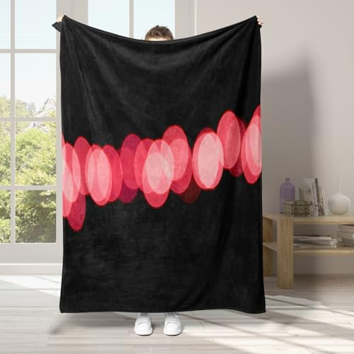 Drucken Flauschige Kuscheldecke Punkt Wohndecke, Wolldecke aus Flanell und Microfaser, Perfekt für Sofa und Bett, Weich, Warm und Plüsch (70x100cm)