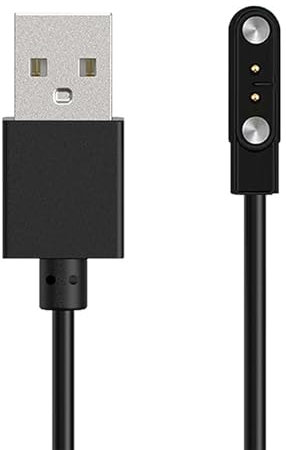 Chargeur Montre Connectée Universel, 2 Broches de 4mm Chargeur pour Montres, Cable USB 2 Broche Remplacement Adaptateur Charge Montre Magnétique Universel, Espacement des contacts du chargeur 4mm