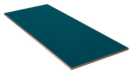 WRK21 Tischplatte 160 x 80 cm Petrol/Kupfer - 25 mm melaminbeschichtete Arbeitsplatte, ABS-Kante, pflegeleicht - für Schreibtische, Home-Office & DIY