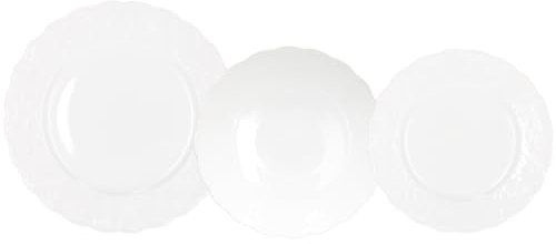 Andrea Fontebasso Servizio piatti giornalieri 18 pezzi, per 6 persone in porcellana Bianca - Poema Lace