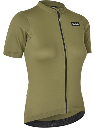 GripGrab EXPLR Merinotech Damen Sommer Kurzarmtrikot Merino Fahrradtrikot | Funktionales Gravel Radtrikot mit YKK-Reißverschluss, 3 Rückentaschen und Reißverschlusstasche, Silikongripper am Saum