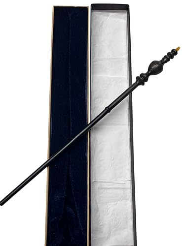 KoleGoe Magiestab mit Geschenkbox Cosplay Accessoire Zauberer- und Hexenoutfit Schwarz-Braun Farbton