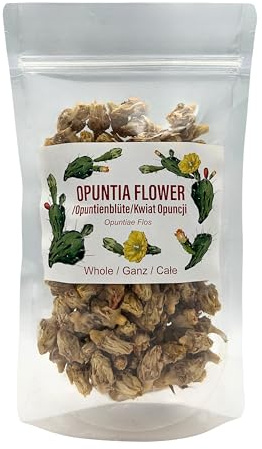 Fiori di Fico d’India 250 g - Opuntia Ficus Indica Essiccati Fiori Commestibili Infuso Tisana