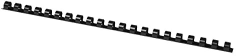 OFFICE PRODUCTS 20241015-05 Plastikbinderücken 100 Stück DIN A4 10mm (65 Seiten) Binderücken Bindungskämme Plastikbindung | Kunststoff | Farbe: Schwarz