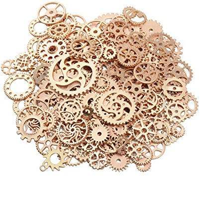 150 Gramm Bunt Sortierte Vintage Metall Steampunk Schmuck Machen Charms Cog Watch Wheel zum Crafting, Cosplay Halloween Dekoration