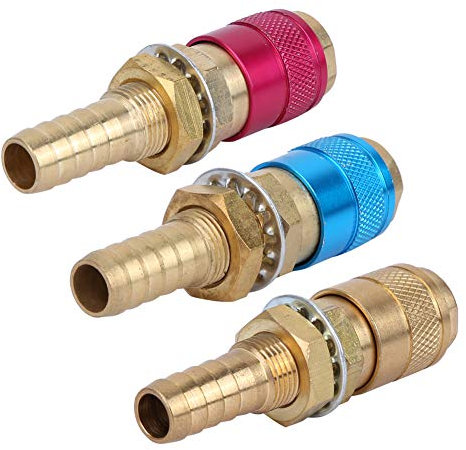 FTVOGUE 3 stücke M10 WIG Schweißen Gas/Wassergekühlte Adapter Schnellkupplung Schlauchanschluss Für WIG MIG Schweißbrenner