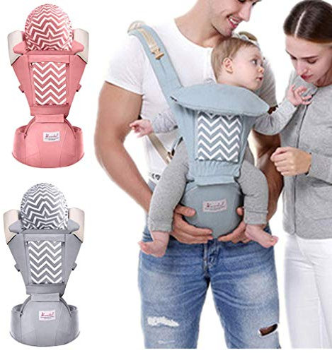 TKLLOVE Marsupio Hipseat Marsupio 5 in 1 Carry Ways Marsupio, Marsupio Convertibile (Rosa)