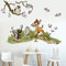 Runtoo Wandtattoo Waldtiere Wandsticker Bambi Dschungeltiere Wandaufkleber Kinderzimmer Babyzimmer Mädchen Junge Wanddeko