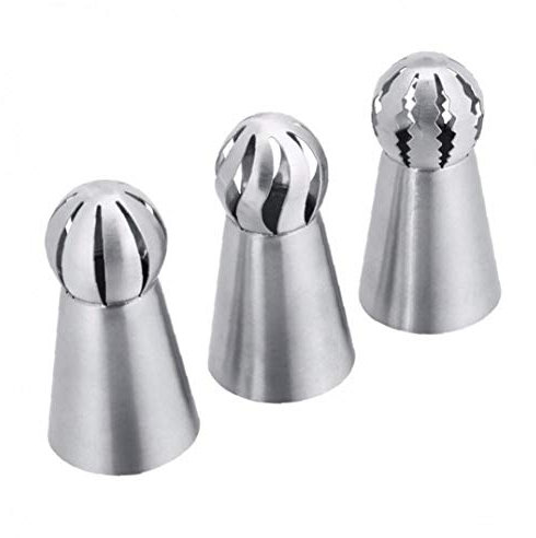 3pcs Kitchen Cake Icing Nozzles Russian Piping Tips Mold Pastry Cake Decorating Tool