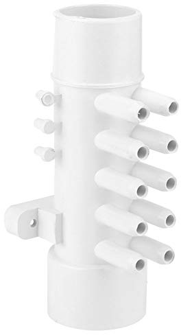 EVTSCAN 10-Port-PVC-Verteiler für Pool und Spa, Whirlpool-Verteiler mit Stopfen, Schwimmbad-Sanitärarmatur für Spa, Thermalbad, Badewanne