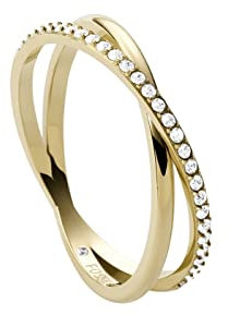 Fossil Ring Für Frauen Vintage Iconic, Höhe: 5,4mm Gold-Edelstahl-Ring, JF03752710