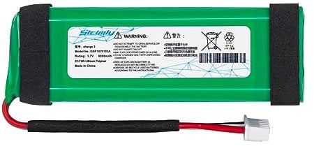 Sicimly 6000 mAh Ersatzakkus passend für JBL Charge 3 GSP1029102A