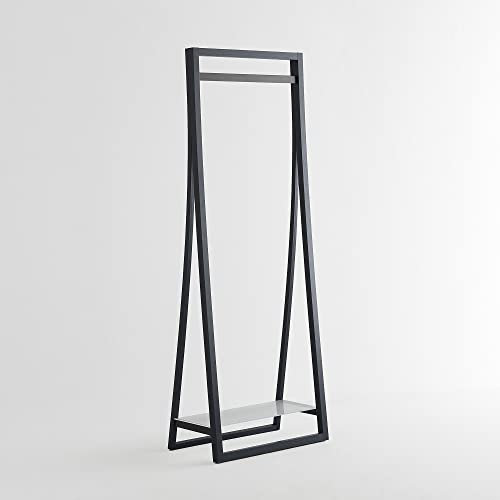 ARHome Stand Appendiabiti, 160 x 60 x 40, Blu Notte, Ripiano in Vetro, Made in Italy