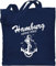 Baumwolltasche - Stadt und City Outfit - Hamburg - meine Perle - Unisize - Navy Blau - hamburger souvenirs städte hamburg... stoffbeutel souvenir beutel baumwolle bag jutebeutel einkaufsbeutel