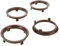 LST 4x Distanzringe Zentrierringe Dunkelbraun für Alufelgen Ø 63,4 mm- Ø 70,1 mm