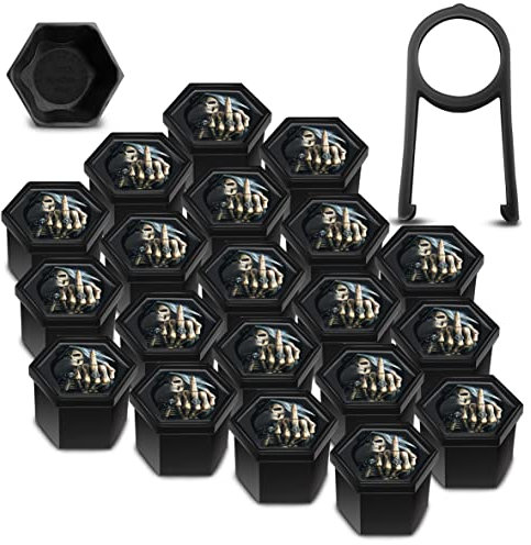 20x Radschrauben Radmuttern Felgenschloss Muttern Kappen Radmutternabdeckungen Radschraubenkappen Radmutterkappen Kunstsoff Abdeckungen Universal 19mm LC 25