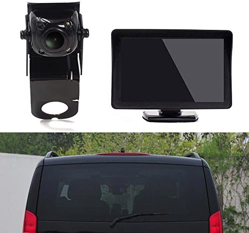 Auto Drittes Dach Original-Bremslicht-Rückfahrkamera, Ersatz für Mercedes Benz Viano Vito W639 V6 Van 3 Bremslicht/Brake Light 2003-2014 dritte Bremslicht (mit 4.3 Zoll Monitor)