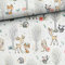 Meterware, Stoffe zum Nähen für Kinder, 100% Baumwolle: 0,5m Premium Baumwollstoff mit Waldtiere - Mädchen Stoff mit Tiere im Wald - Waldfreunde Girls