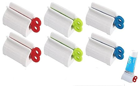 HFYMXNB 6 Pcs Tubenpresse, Tubenpresse für Zahnpasta,Zahnpasta Tube Squeezer,für Zahnpasta Senf Gesichtsreiniger(Rot Blau Grün)