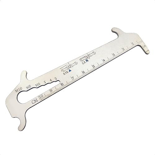 PLAXCON Bicycle Chain Wear Tool for Accurate Maintenance Indicator Chain Checker Tool Measuring Ruler