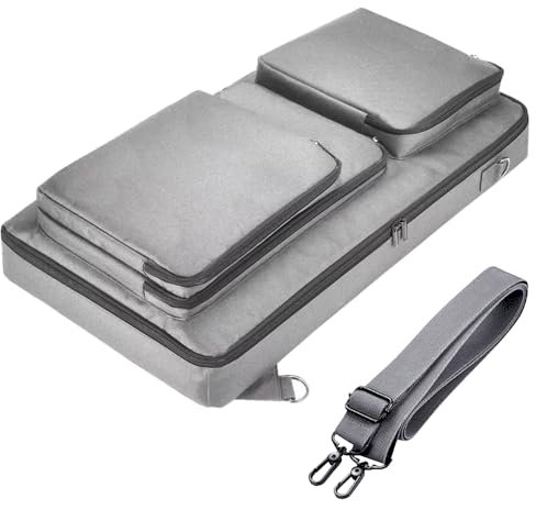 Seracle Tragetasche Tragbare Tasche Reisetasche Kompatibel mit DDJ-FLX6 / DDJ 800 / DDJ SX SX2 SX3 Portable Controller und DJ Kopfhörer (Grau)