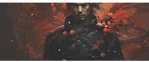 DNOVING GWP-535478792 Samurai-Geburtstags-Geschenkpapier, 147,3 x 58,4 cm, 2 Rollen
