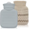 320ml Hot Water Bottle with Knitted Cover, Small Hot Water Bag for Pain Relief, Waist, Back, Neck, Shoulders, Mini Hand Warmer for Winter Warmth, Best Gifts for Baby Adults Kids (Gray)