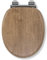 AMK® Croydex Ontario Luxury Wooden Toilet Seat Soft Close Flexi-Fix Bathroom Oak Anti Bacterial