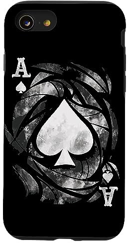 Spielkarte Color Ace of Spades Hülle für iPhone SE (2020) / 7/8