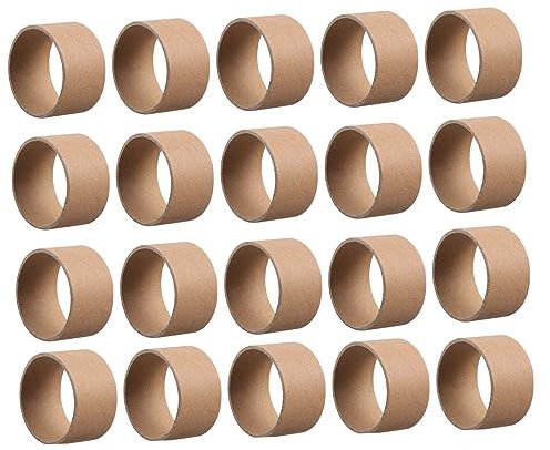 NUOBESTY 20 Stück Braune Runde Pappröhren Zum Basteln Für Kinder Selbstgemacht Handwerk Stabile Papierrollen 5,2cm ø 3cm Hoch Kreative Bastelmaterialien Für Schule Und Zuhause
