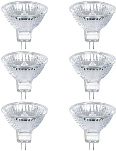 Lampadina alogena MR16 alogena 12 V 20 W Mr16, Gu5.3, faretto alogeno 2700 K, luce bianca calda, riflettore alogeno a 2 pin, dimmerabile per illuminazione paesaggistica, illuminazione a binario,