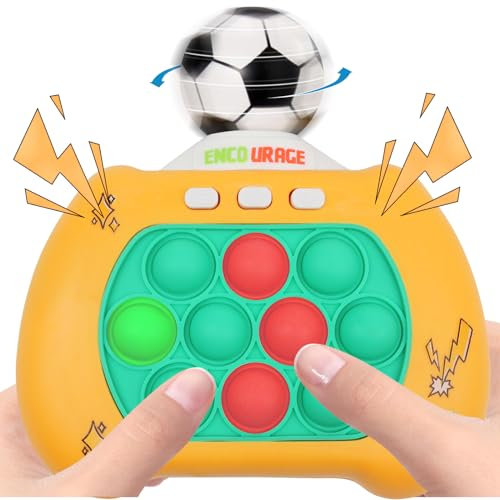 Push Pop-Spiel, Sensorisches Zappelspielzeug für Kinder und Erwachsene, Fußball Fidget-Spielzeug Pro, 360° Drehbarer Fußball, Pop It Bubble