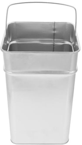 ABOOFAN Poubelle En Acier Galvanisé Poubelle Seau Avec Poignée Corbeille À Déchets Avec Poignée De Recyclage Pour Salle De Bain Cuisine Chambre À Coucher Bureau