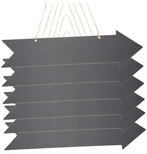 HANABASS 6pièces Panneaux Directionnels Avec Surface Vierge à Écrire Flèches Décoratives Diy Panneaux Flèche Suspendus Pour Intérieur Et Extérieur