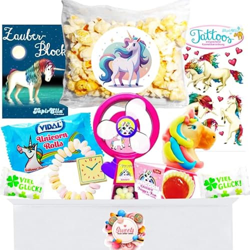 Schultüte Füllung für Mädchen - Schulanfang Einschulung Box mit Snacks, Spielzeug & Süßigkeiten - Das perfekte Einschulung Geschenk - Zuckertüten Füllung - Geschenke zum Schulbeginn Mädchen