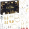 iZoeL Adventskalender Schmuck Frauen Teenager Mädchen 2024 Weihnachtskalender 24 tolle Mode Schmuckkalender Weihnachten Kalender Halskette Armband Ohrringe Brosche