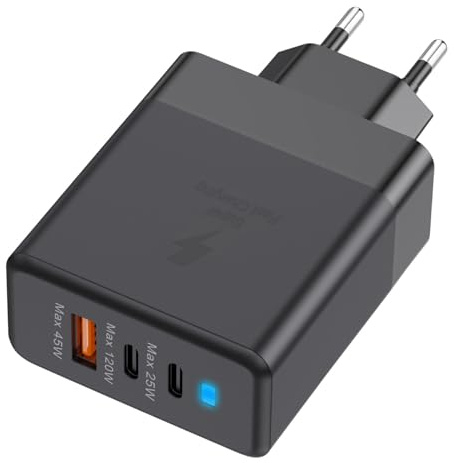 120W USB C Ladegerät, USB Schneller Wandladegerät, 120W Duals Typ C + USB Schnellladegerät, USB Ladestation Für Telefon, Pad, Kamera