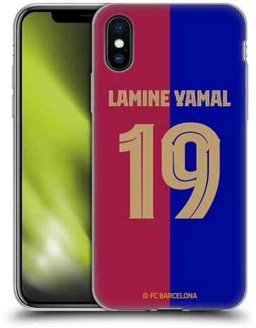 Head Case Designs Offizielle FC Barcelona Lamine Yamal 2024/25 Spieler Home Kit Gelhülle [Militärischer Schutzgrad] Kompatibel Mit Apple iPhone X/iPhone XS Und Kompatibel Mit MagSafe