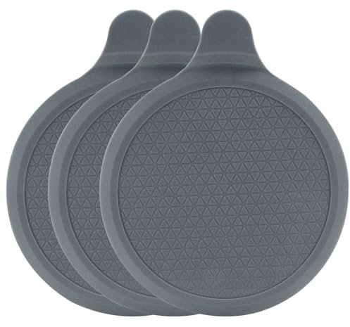 Auvotuis 15 cm Duschablaufstopfen, Gummi-Ablaufabdeckung, graue Badewannen-Ablaufstopfen, Badewannen-Ablaufabdeckung, Waschbeckenablaufabdeckung, Küchenspüle, Ablaufstopfen (3 Stück)