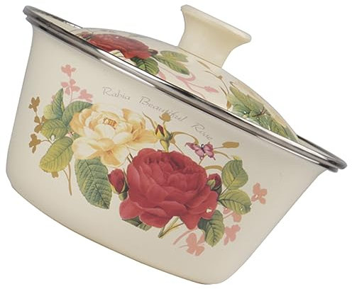 DECHOUS Vintage Emaille Rührschüssel Suppenschüssel Küche Emaillegeschirr Emaille Behälter Schmalz Öl Schüssel Emaillegeschirr Schüssel Gewürzschale