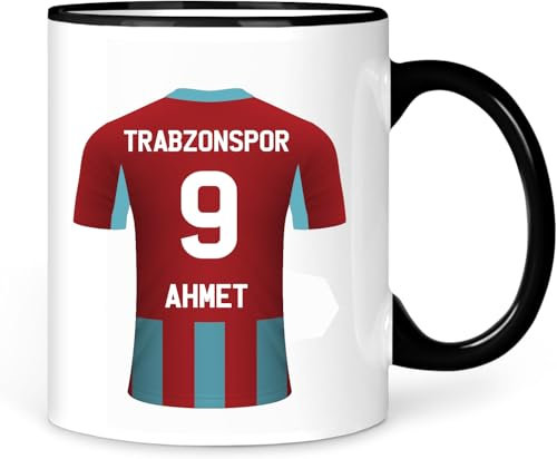 Trabzonspor Tasse Kaffeetasse Kahve Cay Bardagi Bardak Hediye isimli Schwarz