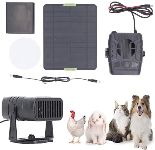 Solare Heizungen für Hühnerställe, 30W Winterheizung, Solarpanel-Heizung, Trocknungsheizung, Haustierhaus, warmes Windgetriebe, Polysilizium-Solarpanel plus Heizung, tragbare Autoheizung (1 Set)